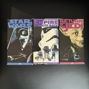 Vintage Star Wars Trilogy VHS tape set
